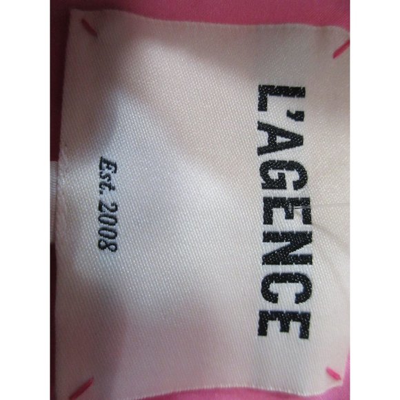 L'AGENCE Kenzie Tweed Double-Breasted Blazer in Pink Size 2 B702 Damaged - Picture 9 of 14